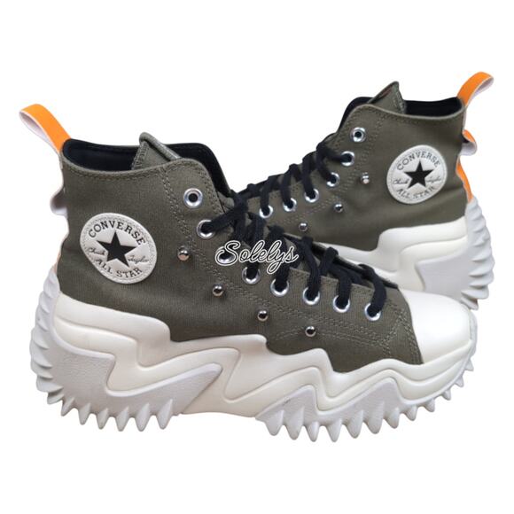 Converse Run Star Motion High Platform Utility Green Egret Sun Ray Sneaker 9.5 - Picture 1 of 10